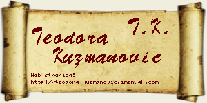 Teodora Kuzmanović vizit kartica
